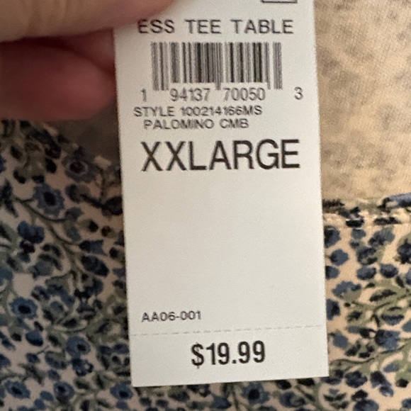 Style & Co. Green and Lilac  Floral Long Sleeve Top - Picture 3 of 5